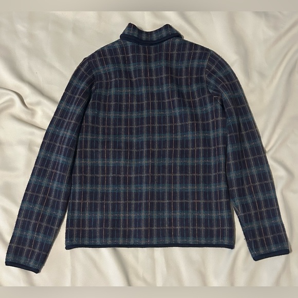 Vintage Koret Petite 100% Wool Collared Button Down Plaid Cardigan - MP - Picture 2 of 6